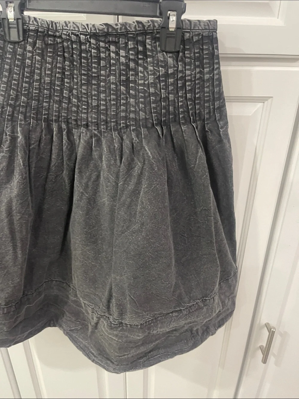 Free People  Black Smocked Waist A-Line Skirt size 4